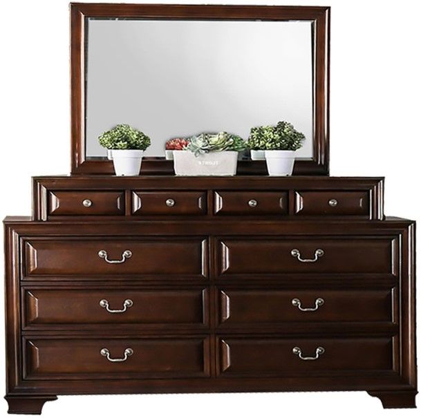 Mazin Furniture Milton Brown Cherry Mirror-1