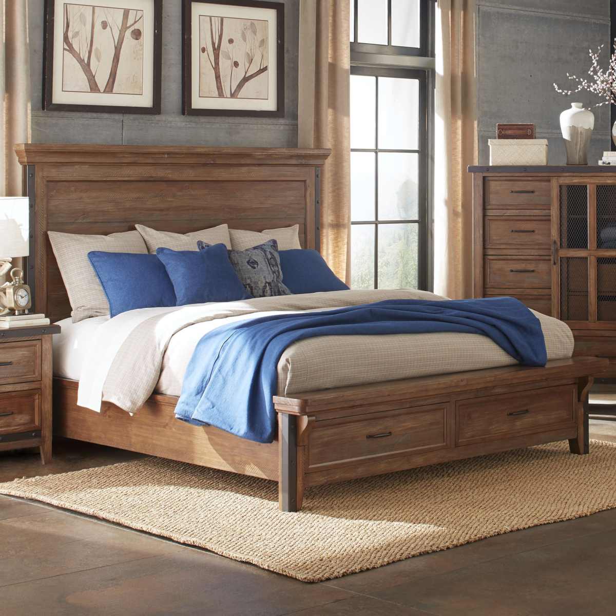 Intercon Taos Canyon Brown King Storage Bed