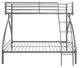 Mazin Furniture Bailey Gray Twin Over Full Bunk Bed -4