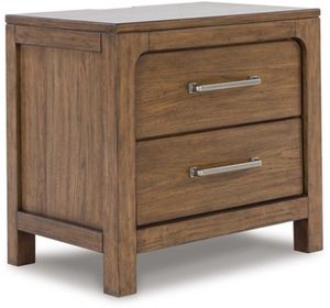 front view of the Signature Design by Ashley® Cabalynn Light Brown Nightstand