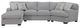 Emerald Home Analiese 3-Piece Gray Left-Arm Facing Sectional and Chaise-3