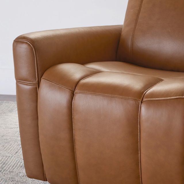 Parker House® Bradford Steamboat Ecru Power Zero Gravity Leather Recliner with Power Headrest-4