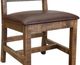International Furniture Direct Antique Brown Upholstered Dining Side Chair-2