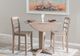 John Thomas Furniture® Dining Essentials Taupe Gray Round Drop Leaf Top with Taupe Gray Aria Pedestal Base-0
