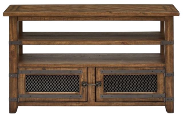 Magnussen Home® Chesterfield Farmhouse Timber Rectangular Sofa Table-2