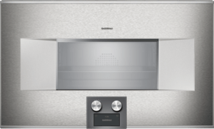 Front view of the Gaggenau 400 Series 30" Stainless Steel Single Electric Combi-Steam Oven