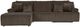 Signature Design by Ashley® Top Tier 3-Piece Chocolate Manual Reclining Left-Arm Facing Sectional and Chaise-2
