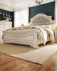 Signature Design by Ashley® Realyn Antiqued Two Tone King/California King Upholstered Panel Headboard-3