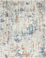 Beige Blue Rust