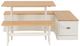 Linon Caron 3-Piece White Honey Backless Nook-3