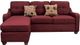 ACME Furniture Cleavon II 2-Piece Red Reversible Chaise Sectional Sofa-0