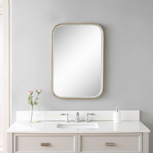 Uttermost® Malay Antiqued Gold Leaf Vanity Mirror-1