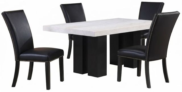 Steve Silver Co. Artemis 5-Piece Black/White Dining Table Set-0
