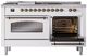 Ilve® Nostalgie II Series 60" White Pro Style Dual Fuel Range-4