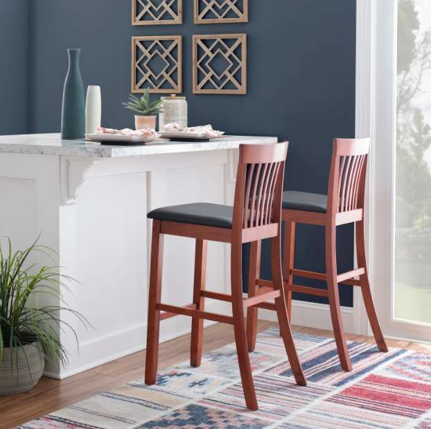 Linon Triena Cherry Bar Stool-1