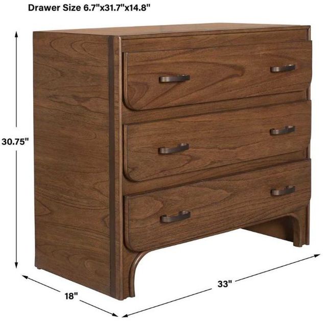 Uttermost® McKagan Natural Brown 3-Drawer Mindi Wood Chest-2