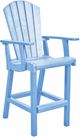 C R Plastics Generation Line Sky Blue Classic Pub Arm Chair-0