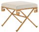 Currey & Company Circe Sand Red Gold Leaf Ottoman-0