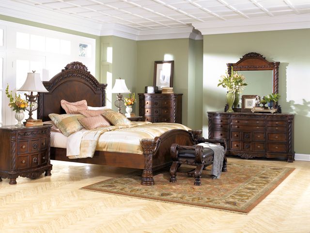 Millennium® By Ashley® North Shore Dark Brown California King Panel Bed-2