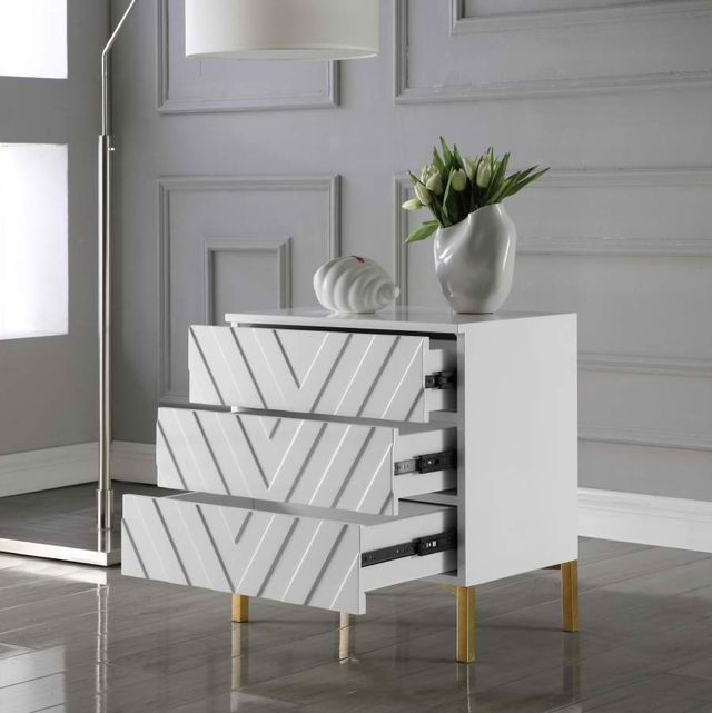 Meridian Furniture Collette White Side Table-3
