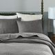 Olliix by Madison Park Signature Serene Grey Full/Queen Cotton Hand Quilted Coverlet Set-2
