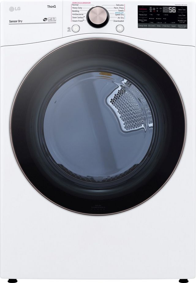 LG 7.4 Cu. Ft. White Front Load Gas Dryer