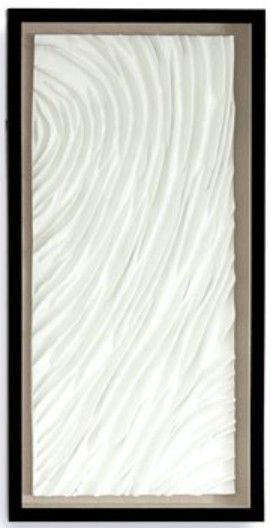 YHD White Textured Tranquility II 3D Wall Art-0