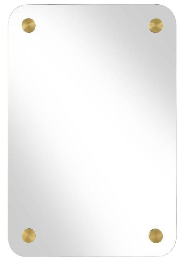 Uttermost® Hamrick Accent Mirror with Brass Medallion Accents-0
