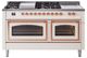Ilve® Nostalgie II Noblesse 60'' Antique White Pro Style Dual Fuel Range with Copper Trim-0
