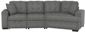 Mazin Furniture Logansport Gray 2-Piece Sectional with Pull-out Ottoman-0