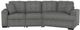 Mazin Furniture Logansport Gray 2-Piece Sectional with Pull-out Ottoman-0