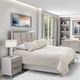 Michael Amini® Marin Greige California King Upholstered Panel Bed-1