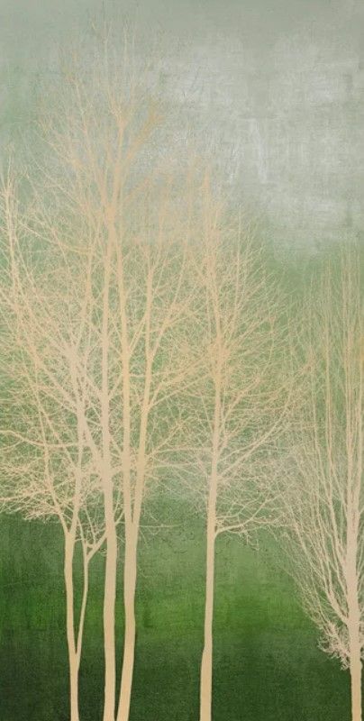 StyleCraft Trees on Green Panel Wall Art-1