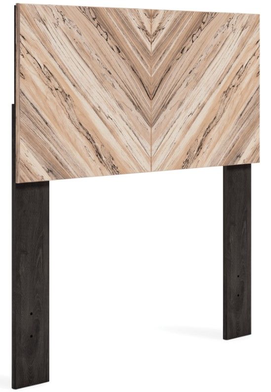 Signature Design by Ashley® Piperton 4-Piece Two-tone Brown/Black Twin Panel Headboard Set-1