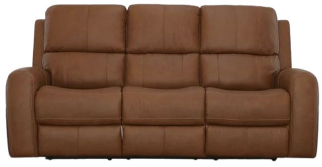 Flexsteel® Linden Caramel Power Reclining Sofa with Power Headrests and Lumbar-2