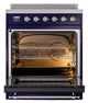 Ilve® Nostalgie II Noblesse 30'' Midnight Blue Pro Style Induction Range with Chrome Trim-2