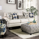 Furniture of America® Nash Ivory Sofa and Loveseat-1