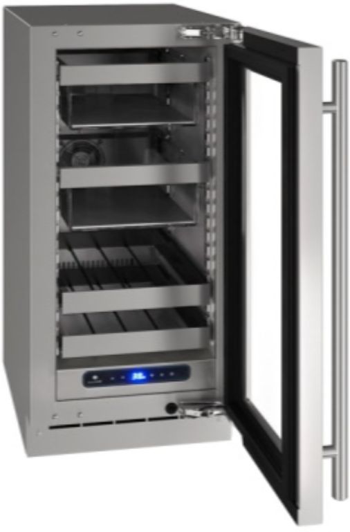 U-Line® 15" 2.9 Cu. Ft. Stainless Steel Built-In or Freestanding Under The Counter Refrigerator-2