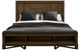 International Furniture Direct Walnut Reddish Brown Eastern King Panel Bed-0