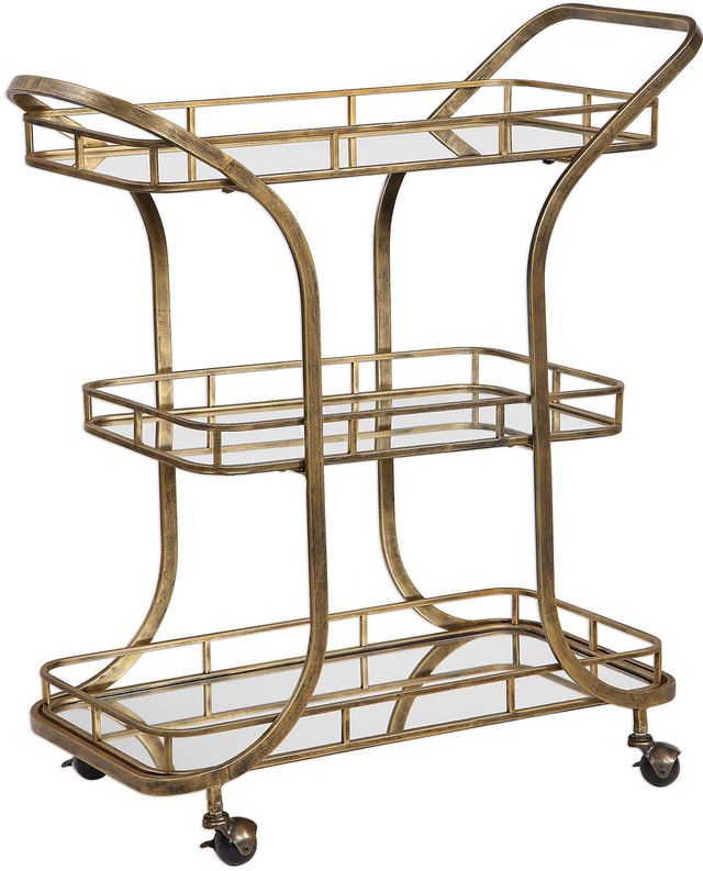 Uttermost® Stassi Gold Serving Cart-0