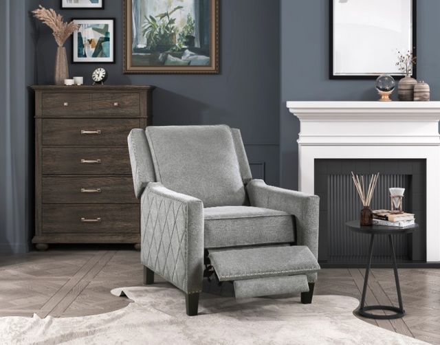 Homelegance® Banks Gray Push Back Reclining Chair-6