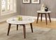 ACME Furniture Gasha White Marble Top Coffee Table with Walnut Base-1