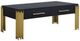 New Classic® Home Furnishings Empire Black Coffee Table with Gold Base-0