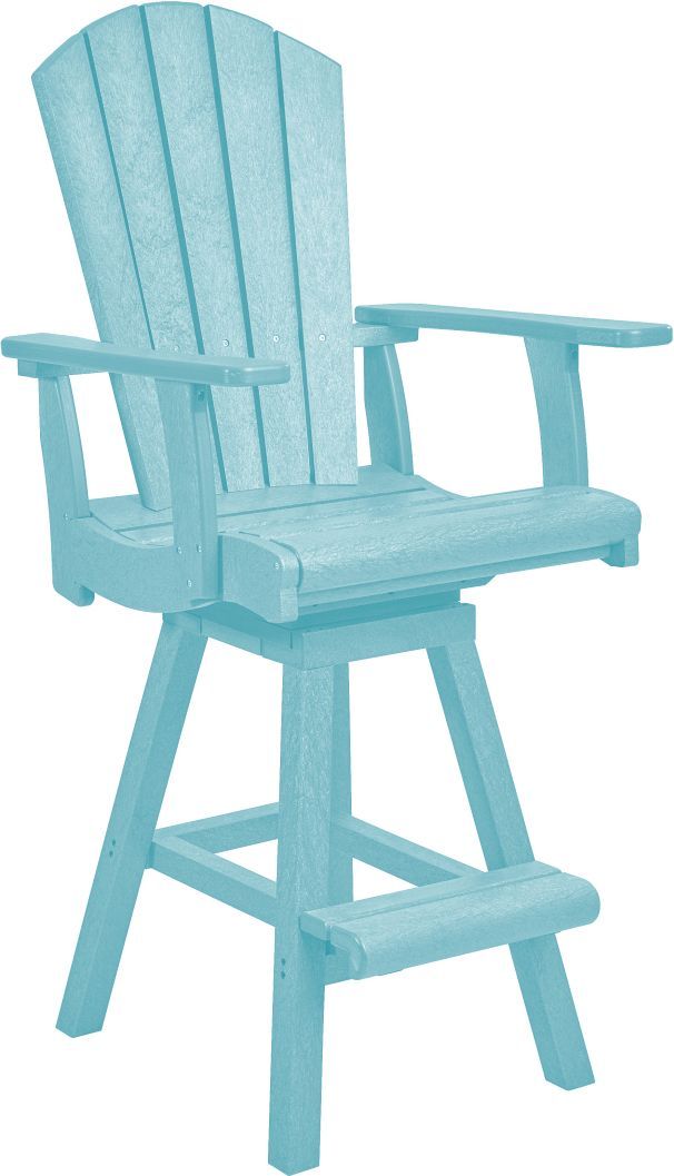 C R Plastics Generation Line Aqua Pub Chair-0