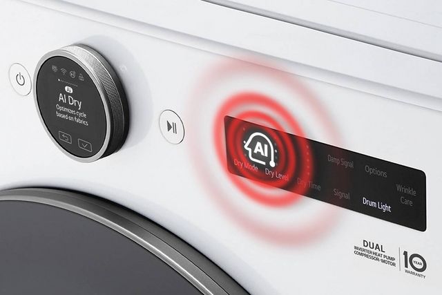 LG 7.8 Cu. Ft. White Ventless Electric Dryer-1
