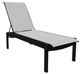Telescope Casual Leeward Abalone/Snow Fabric/Polymer Outdoor MGP Sling Lay-Flat Stacking Armless Chaise with Wheels-0