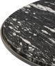 Four Hands Corbett Polished Black Marble Large Coffee Table with Hammered Gray Base-3
