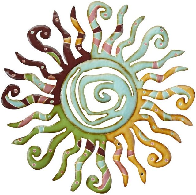 Deco Marche Sun Wall Decor with Abstract Patterns-0