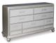 Signature Design by Ashley® Coralayne 6-Piece Silver California King Panel Bed Set-2