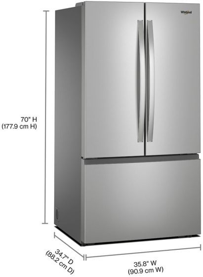 Whirlpool 36" 30.5 Cu. Ft. Fingerprint Resistant Stainless Steel French Door Refrigerator-1
